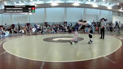 121-128 lbs Cons. Round 2 - Ryleigh Lee-Welch, Fighting Hornets WC vs Grace Overstreet, Rangers Wrestling Club