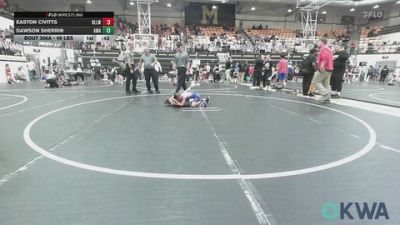 49 lbs Quarterfinal - Easton Civitts, Harrah Little League Wrestling vs Dawson Sherrin, Alpha Wrestling Academy