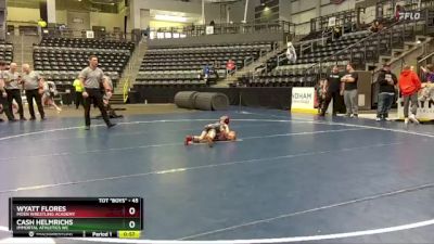 45 lbs Cons. Round 4 - Wyatt Flores, Moen Wrestling Academy vs Cash Helmrichs, Immortal Athletics WC