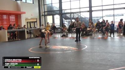 J-5 lbs Quarterfinal - Toby Kegler, Indee Mat Club vs Joshua Bratten, Big Game Wrestling Club