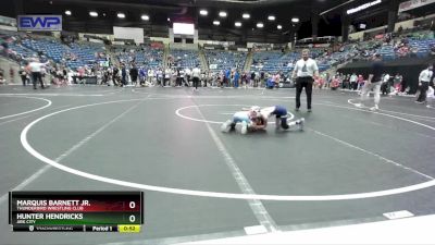 55 lbs Cons. Round 3 - Marquis Barnett Jr., Thunderbird Wrestling Club vs Hunter Hendricks, Ark City