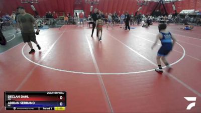 86 lbs Quarterfinal - Declan Dahl, MN vs Adrian Serrano, WI