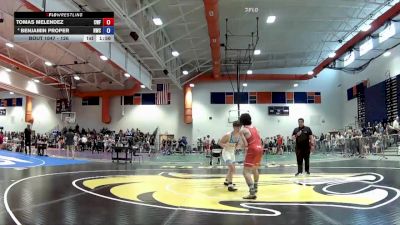 126 lbs Champ. Round 1 - Tomas Melendez, Clinic Wrestling FXBG vs Benjamin Proper, NOVA Wrestling Club
