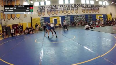 132 lbs Round 1 (8 Team) - Isaac Santos, The Outsiders vs Cole Webb, Cocoa Beach WC