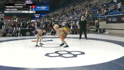 100 lbs Cons. Quarters - Maverick Sanchez, California vs Joey Cotter, Connecticut