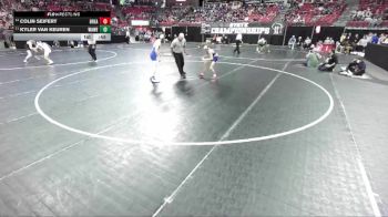 D1-106 lbs Cons. Round 1 - Colin Seifert, Brookfield East vs Kyler Van Keuren, Waukesha West
