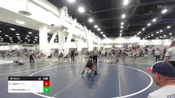 85 lbs Rr Rnd 3 - Kaejrick Clark, American Outlaws Wrestlin vs James Hernandez, Savage House WC