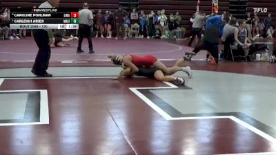 130 lbs Quarterfinal - Carleigh Arjes, Mason City vs Caroline Pohlman, Linn-Mar