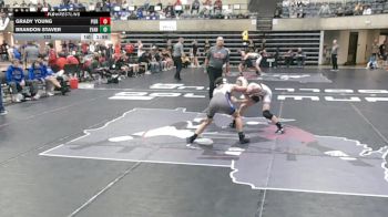 133 lbs Round 1 (4 Team) - Brandon Staver, Evansville, WI vs Grady Young, Pierz, MN