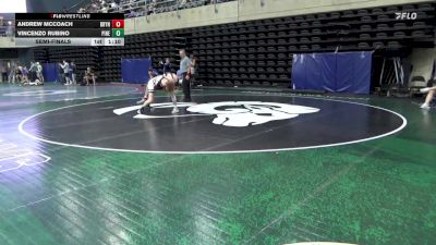 140 lbs Semifinal - Andrew McCoach, Bryn Mawr vs Vincenzo Rubino, Pine Bush