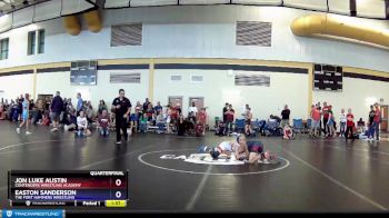 70 lbs Quarterfinal - Jon Luke Austin, Contenders Wrestling Academy vs Easton Sanderson, The Fort Hammers Wrestling