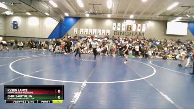 82 lbs Champ. Round 2 - Emir Sagitullin, Northside Wrestling Club vs Kysen Lance, Uintah Jr High Wrestling