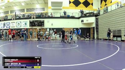 53 lbs Cons. Round 3 - Noah Neeley, Unattached vs Cody Brown Jr., Contenders Wrestling Academy