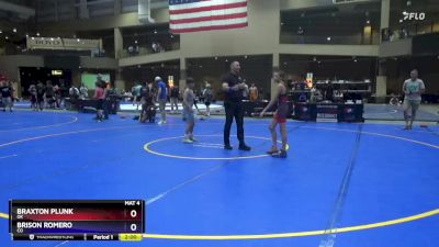 83 lbs Cons. Semi - Braxton Plunk, OK vs Brison Romero, CO