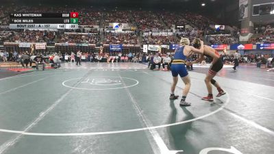 A - 157 lbs Cons. Round 2 - Kas Whiteman, Browning vs Boe Miles, Libby / Troy