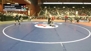 2A-165 lbs Quarterfinal - Galloway Oleary, Saratoga vs Graison Kelley, Kemmerer