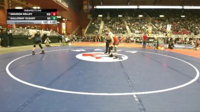 2A-165 lbs Quarterfinal - Galloway Oleary, Saratoga vs Graison Kelley, Kemmerer