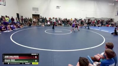 82-84 lbs Round 2 - Jase Gallegos, Douglas Middle School vs Isaiah Reid, Glenrock Intermediate Middle School