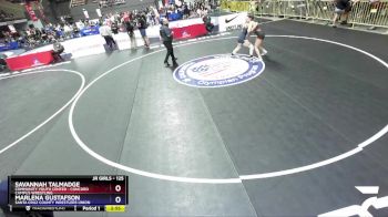 125 lbs Cons. Semi - Savannah Talmadge, Community Youth Center - Concord Campus Wrestling vs Marlena Gustafson, Santa Cruz County Wrestlers Union