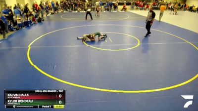 76C 1st Place Match - Kalvin Halls, Hutchinson vs Kyler Rondeau, Paynesville