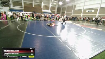 88 lbs Cons. Semi - Beckam Williams, Northside Wrestling Club vs Landon Amerson, Shootbox