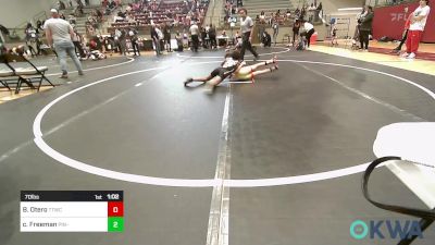 70 lbs Quarterfinal - Brayden Otero, Team Tulsa Wrestling Club vs Christian Freeman, Pin-King All Stars