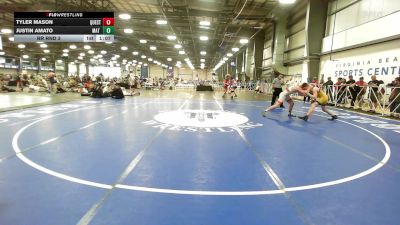 142 lbs Rr Rnd 3 - Tyler Mason, Quest School Of Wrestling MS vs Justin Amato, Mat Warriors Yellow