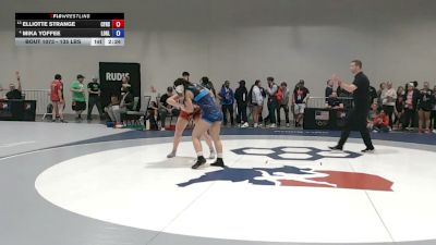 135 lbs Champ. Rd Of 16 - Elliotte Strange, Cy-Fair High School Wrestling vs Mika Yoffee, Legends Of Gold Las Vegas