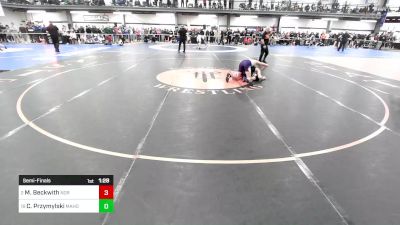 124 lbs Semifinal - Maverick Beckwith, Norwich vs Charles Przymylski, Mahopac