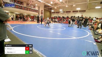 83 lbs Rr Rnd 3 - Elliott Gibson, Owasso Takedown Club vs Liliana Mendez, NORTH DESOTO 9u