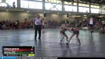 82 lbs Round 2 (4 Team) - Carolyn Geckler, Black Mambas Red vs Kendall Moe, Indiana INFERNO GOLD