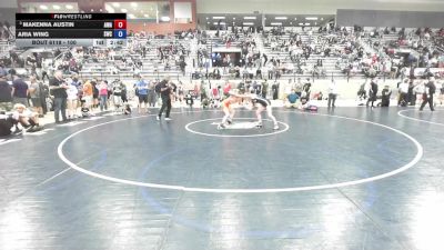 100 lbs Cons. Round 1 - Makenna Austin, Ascend Wrestling Academy vs Aria Wing, Steelclaw Wrestling Club