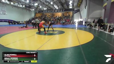 190 Boys Cons. Round 2 - Alan Powell, Mt Carmel vs Brian Moreno, Southwest (San Diego)