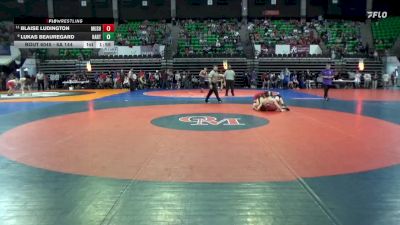 6A 144 lbs Champ. Round 1 - Blaise Ludington, Muscle Shoals vs Lukas Beauregard, Hartselle