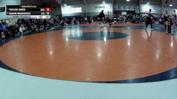 155 lbs Cons. Round 6 - Taylor Owen, Black River High School vs Marin Wigginton, Whiteland Community