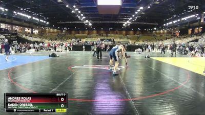 138 lbs Cons. Round 5 - Kaden Dressel, Lakeway Christian Academy vs Andres Rojas, Miami Southridge Hs