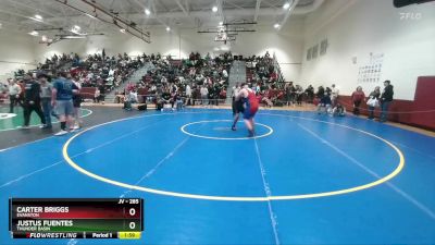 285 lbs Cons. Round 2 - Justus Fuentes, Thunder Basin vs Carter Briggs, Evanston