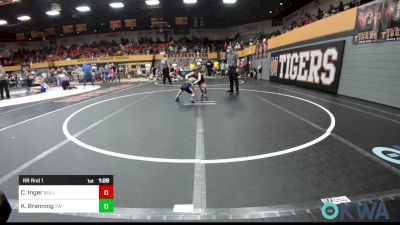 49 lbs Rr Rnd 1 - Cason Inger, BullTrained vs Kingston Branning, Tuttle Wrestling