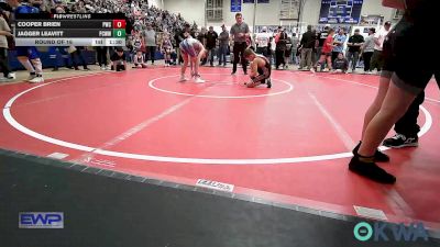 100 lbs Round Of 16 - Cooper Brien, Pawnee Wrestling Club vs Jagger Leavitt, Ponca City Wildcat Wrestling