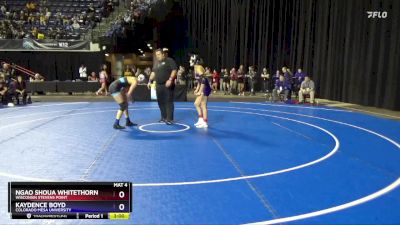 130 lbs Champ. Round 2 - Ngao Shoua Whitethorn, Wisconsin Stevens Point vs Kaydence Boyd, Colorado Mesa University