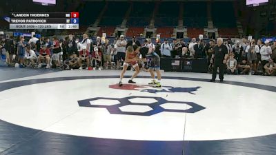 120 lbs Cons. Quarters - Landon Thoennes, Minnesota vs Trevor Patrovich, New York