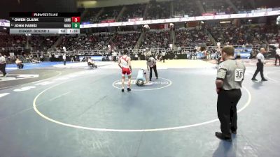 II-138 lbs Champ. Round 2 - John Parisi, Nanuet vs Owen Clark, Lansing