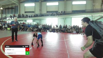 46 lbs Quarterfinal - Christian Miller, Ridgecrest WC vs Celine Hashmi, SoCal Hammers