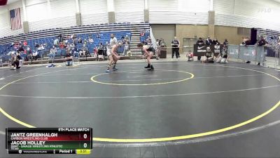 87 lbs 5th Place Match - Jantz Greenhalgh, Carbon Wrestling Club vs Jacob Holley, SWAT - Savage Wrestling Athletic Team