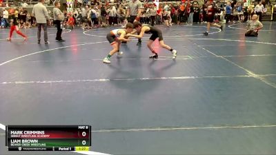 75 lbs Champ. Round 1 - Liam Brown, Beaver Creek Wrestling vs Mark Crimmins, Sebolt Wrestling Academy