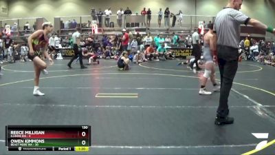 130 lbs Round 4 (6 Team) - Reece Milligan, Illinois KIA vs Owen Kimmons, Beast Mode WA