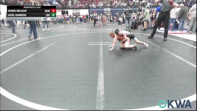 55 lbs Round Of 16 - Owen Nelson, Guymon Wrestling vs Axel Gannon, Lions Wrestling Academy