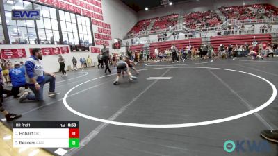 100 lbs Rr Rnd 1 - Connor Hobart, Carl Albert vs Cayden Beavers, Harrah Little League Wrestling