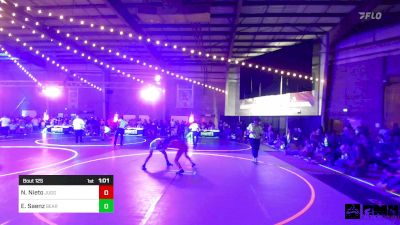 98 lbs Semifinal - Nathan Nieto, Juggernaut WC vs Esai Saenz, Bear Cave WC