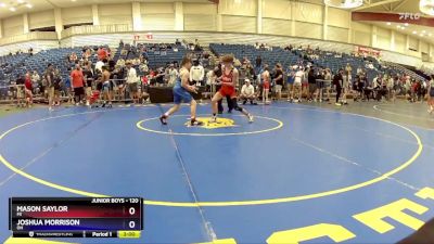 120 lbs Champ. Round 1 - Mason Saylor, MI vs Joshua Morrison, OH